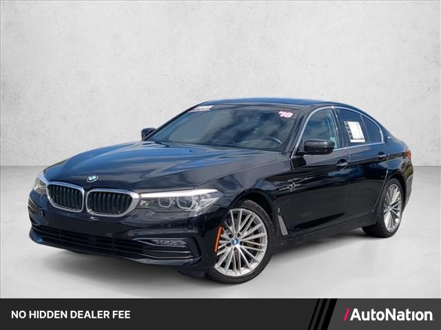 Black 2018 BMW 5 Series Sedan Rear-Wheel Drive Automatic