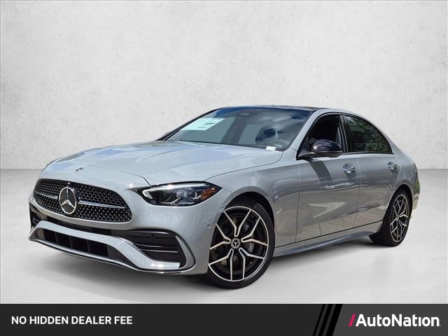 Gray (Manufaktur Alpine Grey) 2026 Mercedes-Benz C-Class Sedan Rear-Wheel Drive Automatic