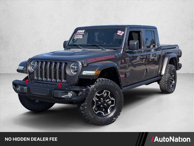 Gray (Granite Crystal Metallic Clearcoat) 2022 Jeep Gladiator Pickup Truck Four-Wheel Drive 8-Speed Automatic