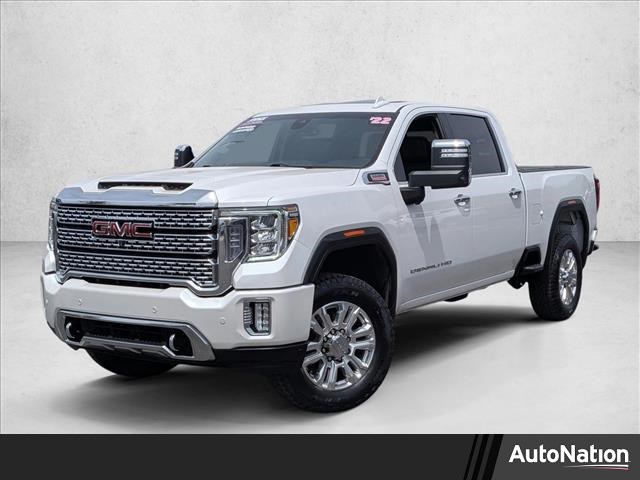 White Frost Tricoat 2022 GMC Sierra 2500HD Denali Crew Cab 4WD Pickup Truck Four-Wheel Drive Automatic