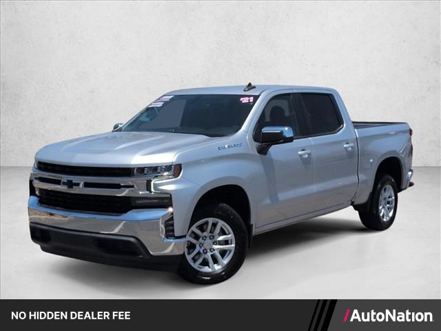 Silver Ice Metallic 2021 Chevrolet Silverado 1500 Pickup Truck 4X2 8-Speed Automatic
