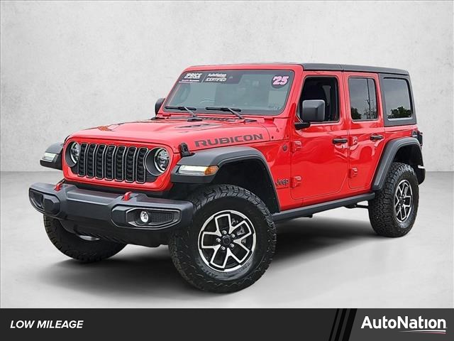 Firecracker Red Clearcoat 2025 Jeep Wrangler Rubicon 4-Door 4WD SUV / Crossover Four-Wheel Drive 8-Speed Automatic