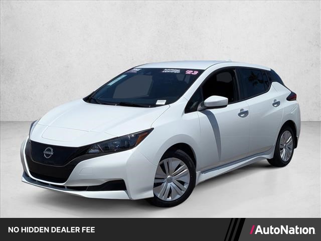 Glacier White 2023 Nissan LEAF Hatchback Front-Wheel Drive Automatic