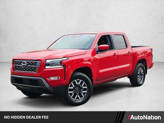Red Alert 2024 Nissan Frontier SL 4dr Crew Cab 4WD Pickup Truck Four-Wheel Drive Automatic