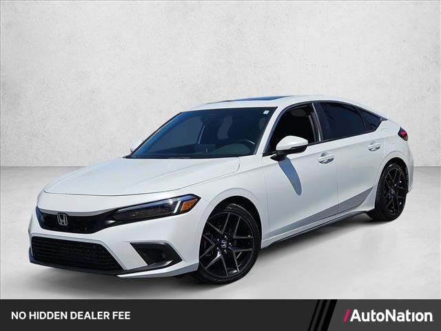 Platinum White Pearl 2023 Honda Civic Hatchback Hatchback Front-Wheel Drive Automatic