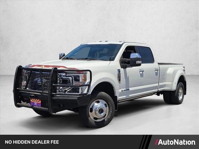 Star White Metallic Tri-Coat 2021 Ford F-350 Super Duty Platinum Crew Cab LB DRW 4WD Pickup Truck Four-Wheel Drive Automatic
