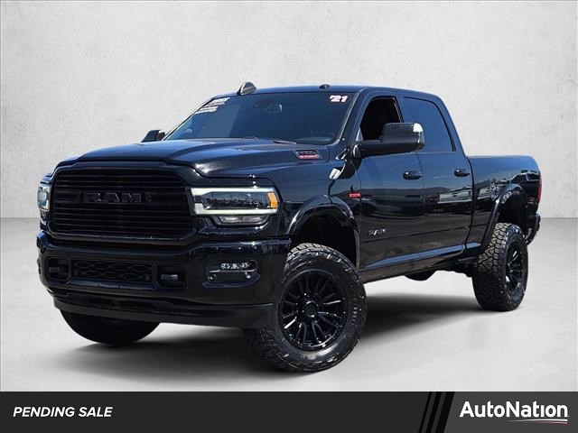 Diamond Black Crystal Pearlcoat 2021 RAM 2500 Laramie Crew Cab 4WD Pickup Truck Four-Wheel Drive 6-Speed Automatic