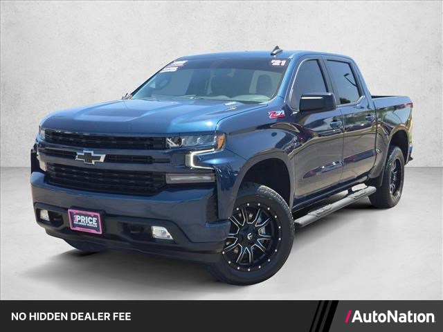 Northsky Blue Metallic 2021 Chevrolet Silverado 1500 RST Crew Cab 4WD Pickup Truck Four-Wheel Drive Automatic