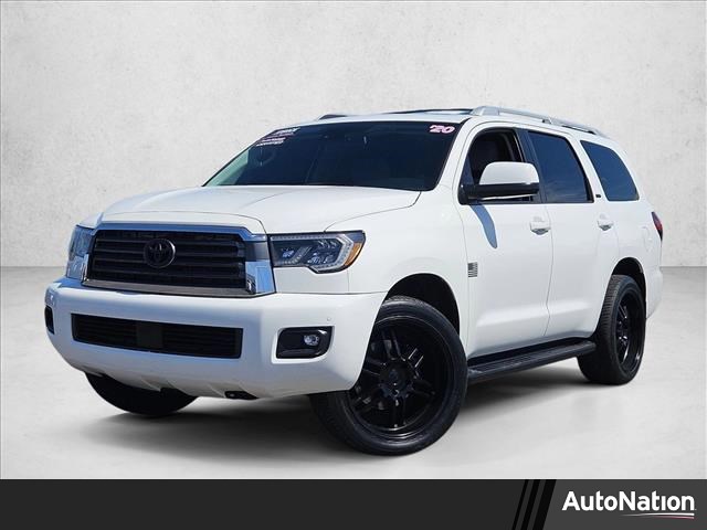 Super White 2020 Toyota Sequoia SR5 4WD SUV / Crossover Four-Wheel Drive Automatic
