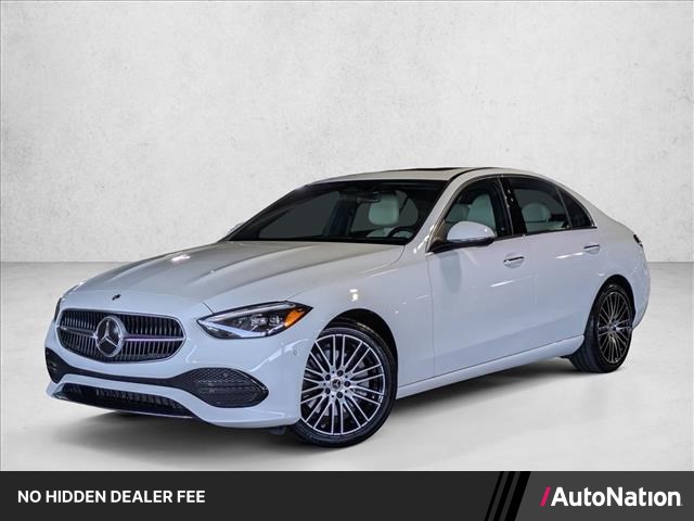 Polar White 2023 Mercedes-Benz C-Class Sedan Rear-Wheel Drive Automatic
