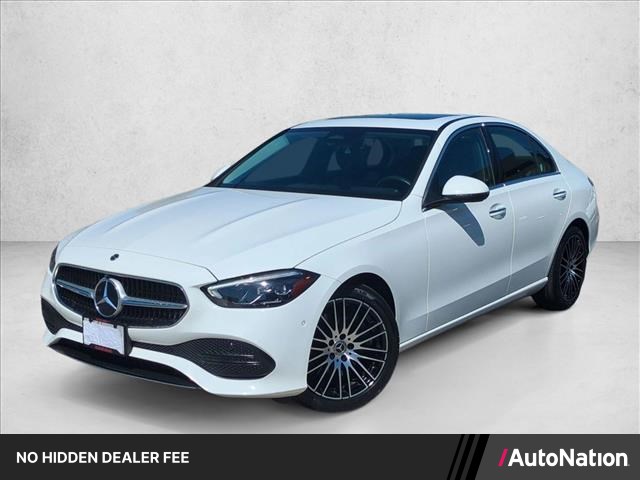 Polar White 2023 Mercedes-Benz C-Class Sedan Rear-Wheel Drive Automatic