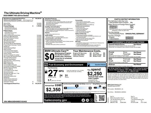 2025 BMW 7 Series 740i xDrive