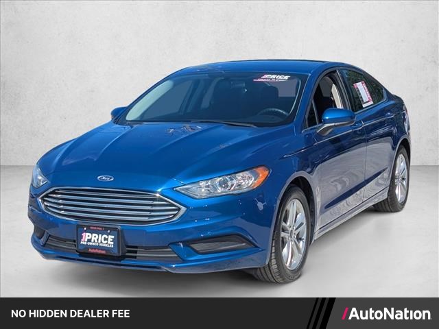 Lightning Blue 2018 Ford Fusion Sedan Front-Wheel Drive 6-Speed Automatic