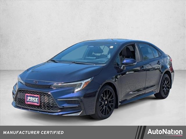 Blueprint/Midnight Black Metallic 2023 Toyota Corolla SE FWD Sedan Front-Wheel Drive Continuously Variable Transmission