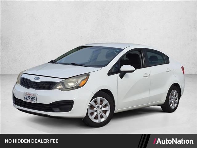 Clear White 2012 Kia Rio Sedan Front-Wheel Drive Automatic