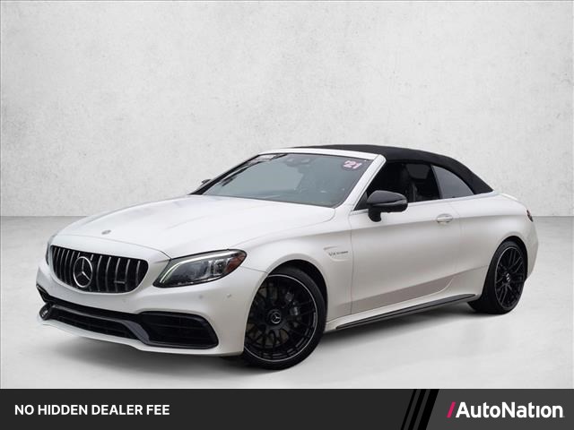 Designo Cashmere White Magno 2021 Mercedes-Benz C-Class AMG C 63 Cabriolet RWD Convertible Rear-Wheel Drive Automatic