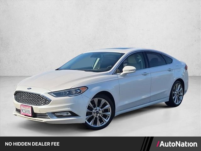 White Platinum Metallic Tri-Coat 2017 Ford Fusion Sedan Front-Wheel Drive 6-Speed Automatic
