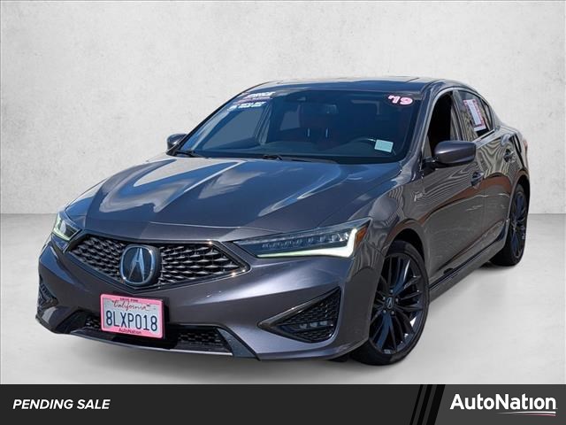 Gray 2019 Acura ILX FWD with Premium and A-Spec Package Sedan Front-Wheel Drive Automatic