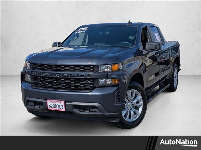 Shadow Gray Metallic 2021 Chevrolet Silverado 1500 Custom Crew Cab RWD Pickup Truck 4X2 8-Speed Automatic