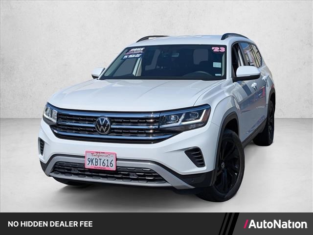 Pure White 2023 Volkswagen Atlas V6 SE FWD with Technology SUV / Crossover Front-Wheel Drive 8-Speed Automatic