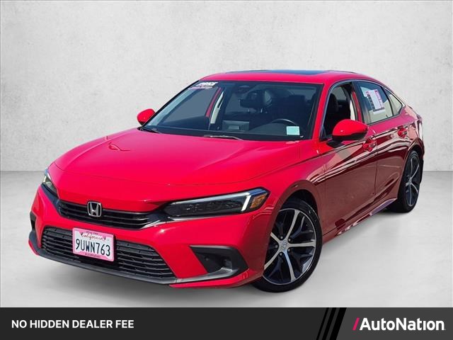 Red 2022 Honda Civic Sedan Front-Wheel Drive Continuously Variable Transmission