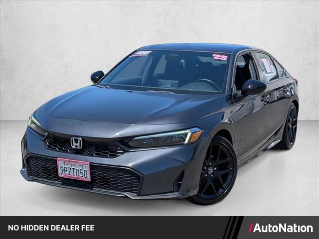 Urban Gray Pearl 2025 Honda Civic Sedan Front-Wheel Drive Continuously Variable Transmission