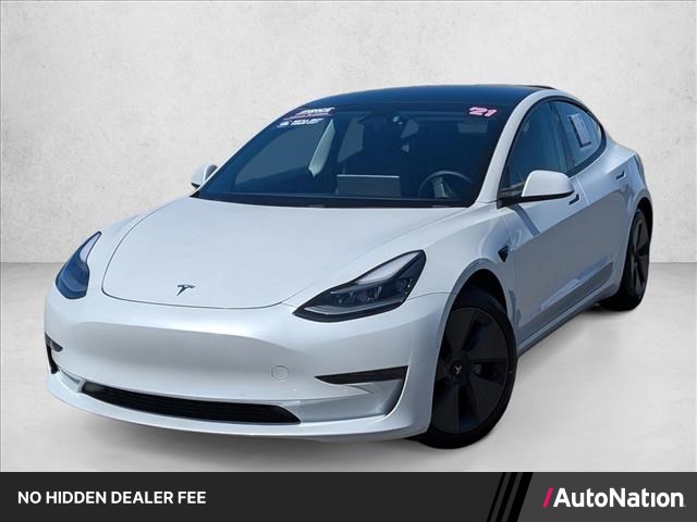 Silver/Gray 2021 Tesla Model 3 Sedan Rear-Wheel Drive Automatic