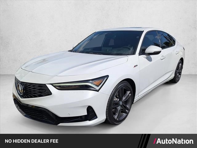 White 2024 Acura Integra FWD with Technology and A-SPEC Package Sedan Front-Wheel Drive 6-Speed Manual