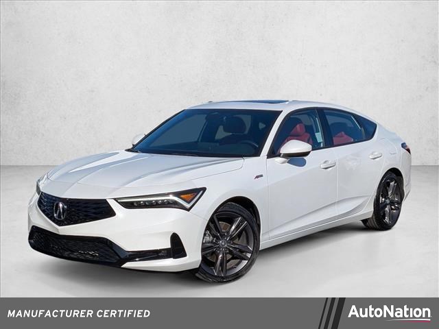 White 2023 Acura Integra FWD with A-SPEC Package Sedan Front-Wheel Drive Continuously Variable Transmission