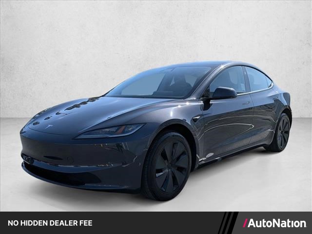 Gray (Stealth Grey) 2025 Tesla Model 3 Long Range RWD Sedan Rear-Wheel Drive Automatic