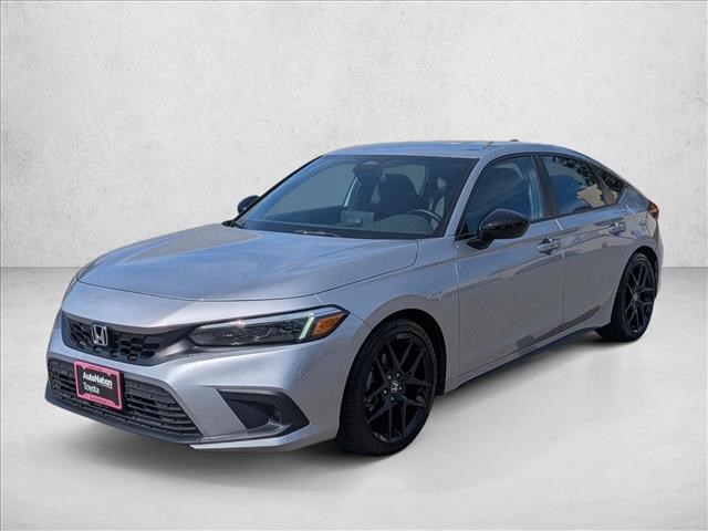 Silver/Gray 2024 Honda Civic Hatchback Sport FWD Hatchback Front-Wheel Drive Automatic