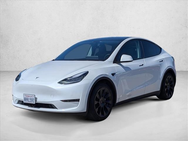 Pearl White Multi-Coat 2020 Tesla Model Y Long Range AWD SUV / Crossover All-Wheel Drive Automatic