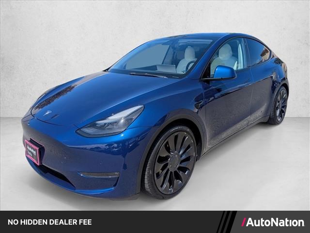 Blue 2022 Tesla Model Y Performance AWD SUV / Crossover All-Wheel Drive Automatic