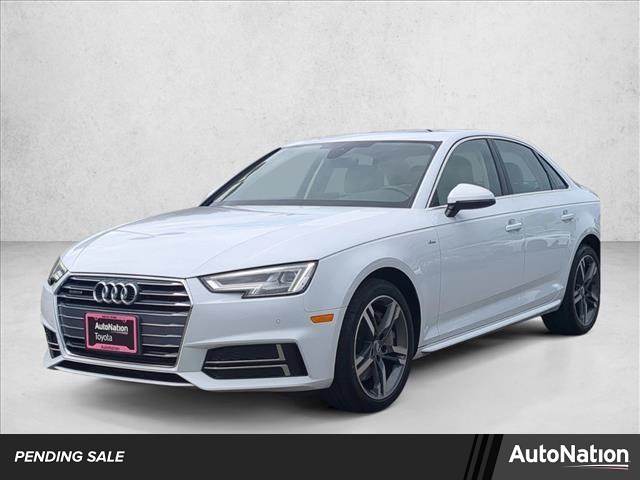 White 2018 Audi A4 2.0 TFSI quattro Premium Plus AWD Sedan All-Wheel Drive Automatic
