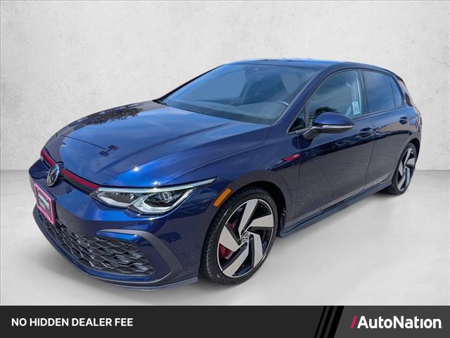 Blue 2024 Volkswagen Golf GTI Hatchback Front-Wheel Drive 7-Speed Automatic