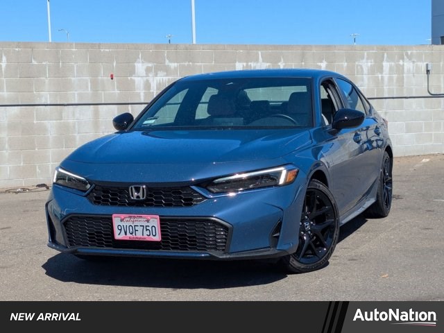 Blue Lagoon Pearl 2025 Honda Civic Hybrid Sport Sedan FWD Sedan Front-Wheel Drive Automatic