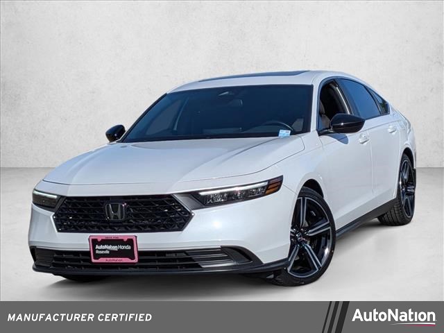 Platinum White Pearl 2024 Honda Accord Hybrid Sport FWD Sedan Front-Wheel Drive Automatic