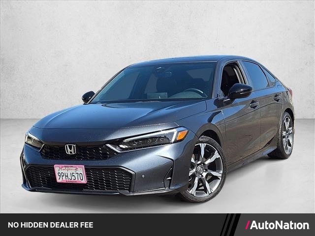 Silver/Gray 2025 Honda Civic Hybrid Sedan Front-Wheel Drive Continuously Variable Transmission