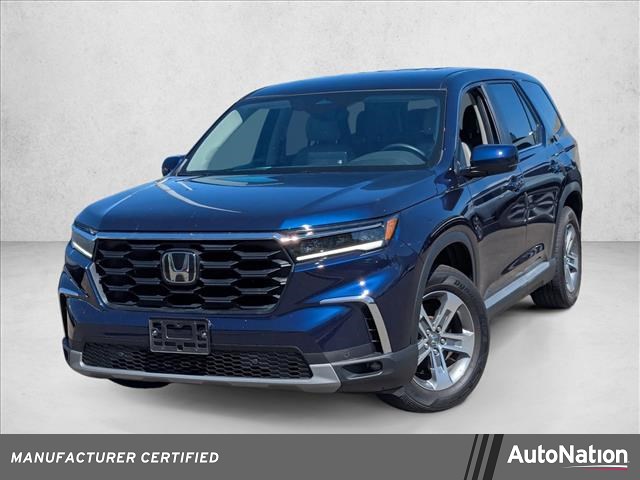 Black (Obsidian Blue Pearl) 2024 Honda Pilot EX-L FWD with Captains Chairs SUV / Crossover Front-Wheel Drive Automatic