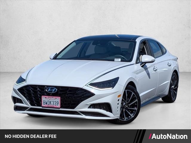 Quartz White 2021 Hyundai Sonata Sedan Front-Wheel Drive Automatic