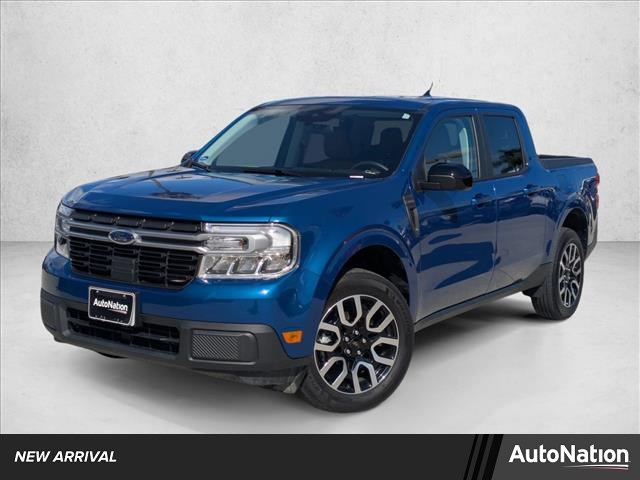 Atlas Blue Metallic 2024 Ford Maverick Lariat SuperCrew FWD Pickup Truck Front-Wheel Drive Automatic