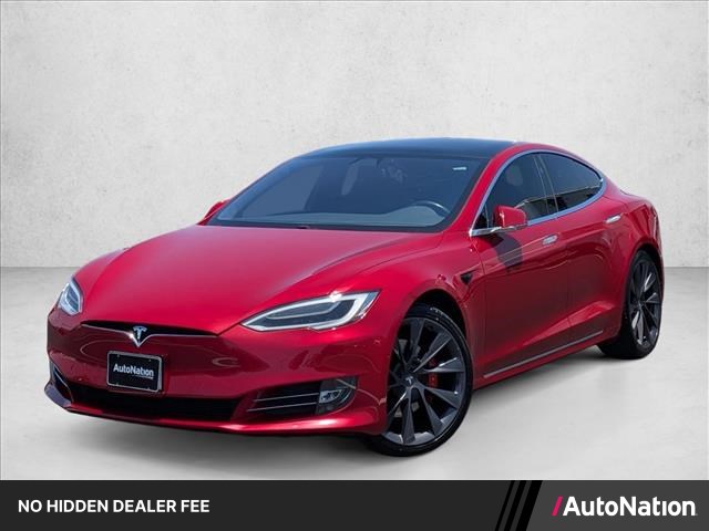 Red 2020 Tesla Model S Sedan All-Wheel Drive Automatic