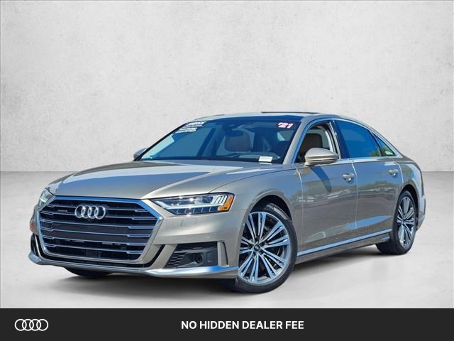 Brown (Savannah Beige Metallic) 2021 Audi A8 L quattro 60 TFSI Sedan All-Wheel Drive Automatic