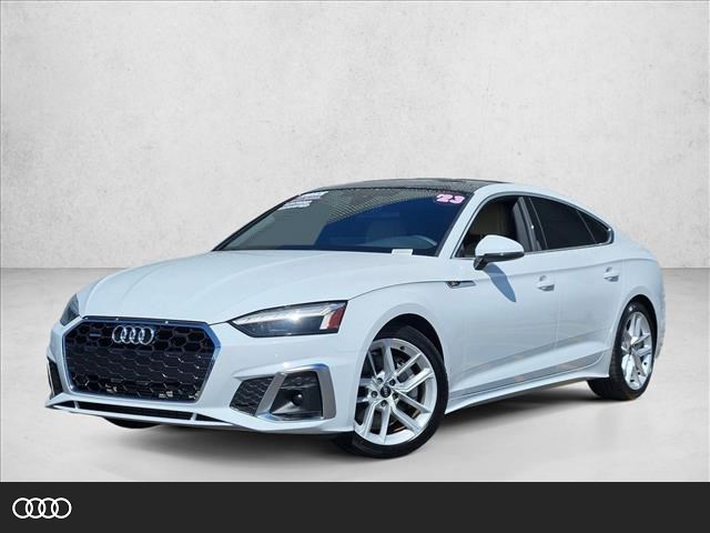 Glacier White Metallic 2023 Audi A5 Sportback quattro Premium S Line 45 TFSI AWD Sedan All-Wheel Drive Automatic