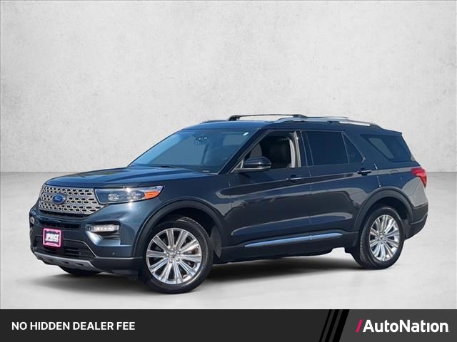 Stone Blue Metallic 2022 Ford Explorer Hybrid SUV / Crossover Rear-Wheel Drive Automatic