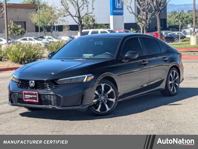 Crystal Black Pearl 2025 Honda Civic Hybrid Sport Touring Sedan FWD Sedan Front-Wheel Drive Continuously Variable Transmission