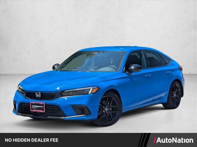 Boost Blue Pearl 2022 Honda Civic Hatchback Hatchback Front-Wheel Drive 6-Speed Manual