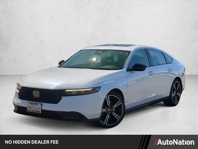 Platinum White Pearl 2024 Honda Accord Hybrid Sedan Front-Wheel Drive Automatic