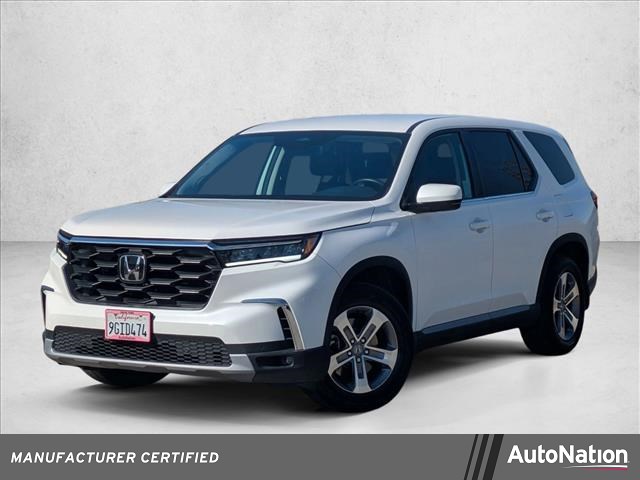 Platinum White Pearl 2023 Honda Pilot EX-L FWD with Captains Chairs SUV / Crossover Front-Wheel Drive Automatic