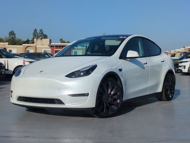Pearl White Multi-Coat 2023 Tesla Model Y SUV / Crossover All-Wheel Drive Automatic